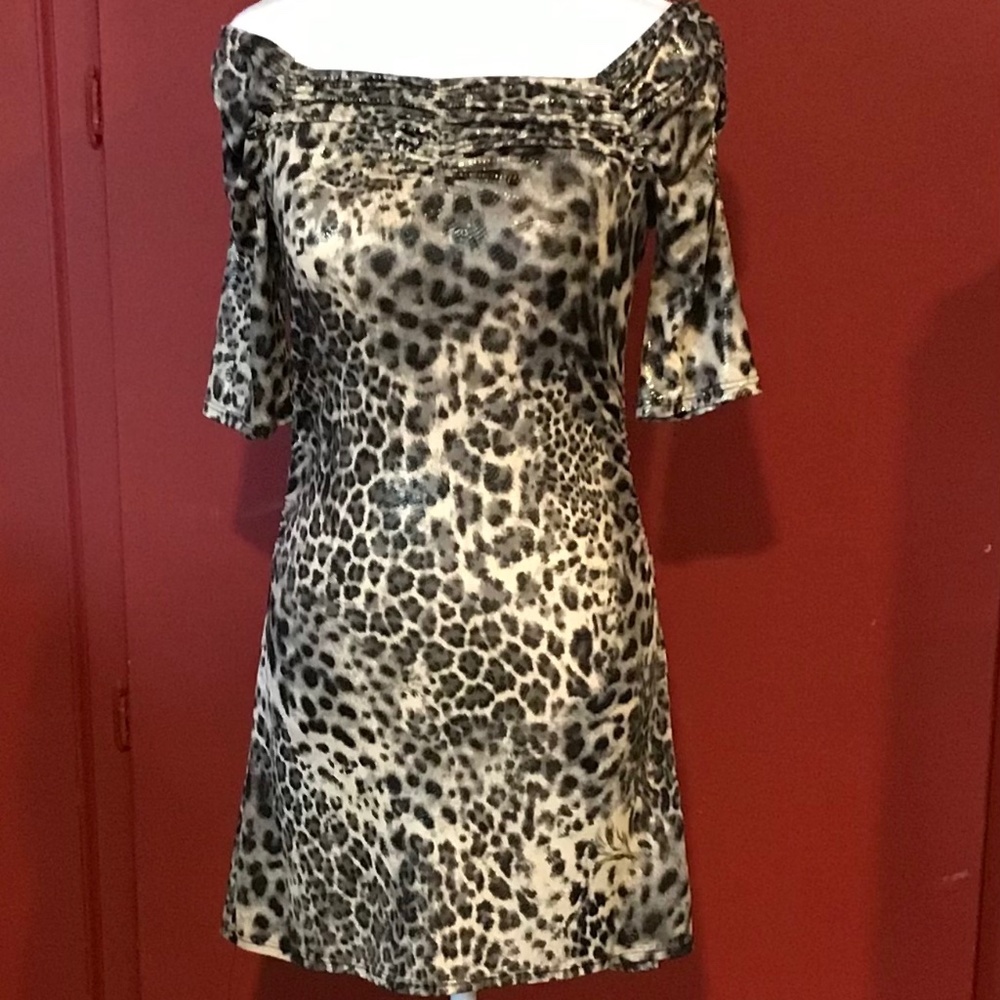 Leopard Print with Gold Dress or Shirt